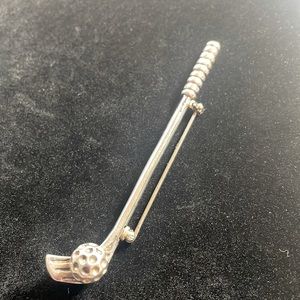 Sterling Golf club & ball lapel pin, great for the golfers in your life!